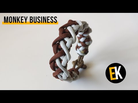 Видео: Браслет из паракорда Monkey Business | Pulsera paracord