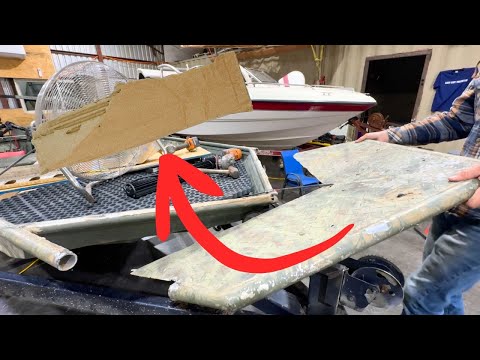 Видео: Использую картон для перестройки лодки после того, как отрезал переднюю часть!
