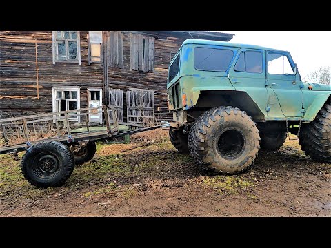 Видео: Поставил прицеп на колеса. Финал близок.