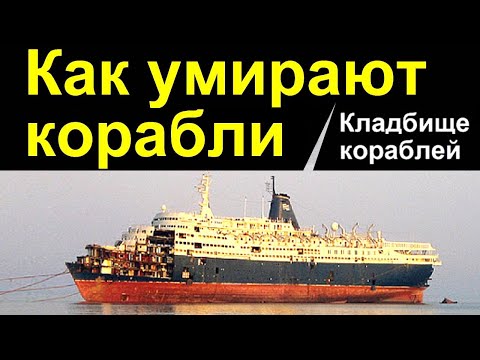 Видео: Как умирают корабли. Круизные лайнеры выбрасываются на берег, как киты...