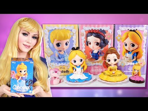 Видео: Принцессы на Блюдечке и Чеширский Кот - Q Posket #6 ★ Стрим-Распаковка - Японские Фигурки Дисней