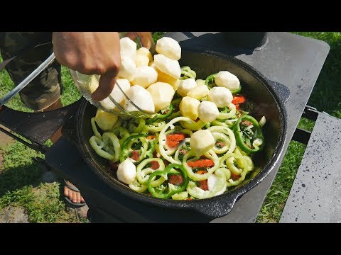 Видео: НАРХАНГИ/МЯСО С ОВОЩАМИ В КАЗАНЕ НА КОСТРЕ