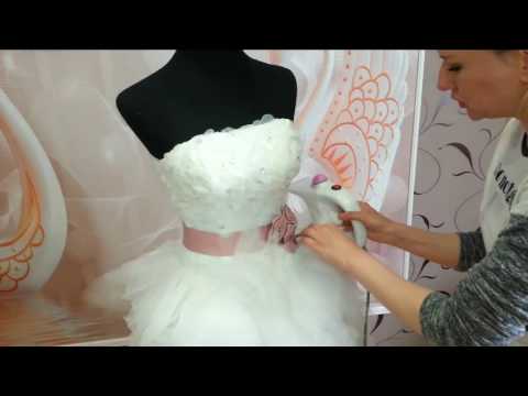Видео: Отпаривание  свадебного платья. Хороший отпариватель из Китая.