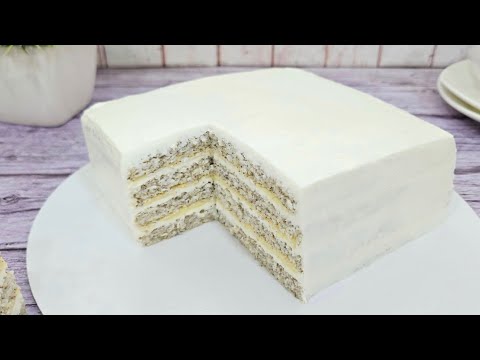 Видео: Никакой муки и сахара! Овсянка, мак и лимон! Низкокалорийный маковый ПП торт с лимонным курдом