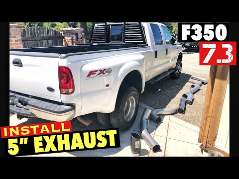 Видео: 2001 F350 7.3 PowerStroke IT TIME 5" AFE выхлопная труба прямая Как установить She Sounds Amazing SP