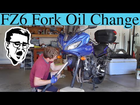 Видео: Замена масла в вилке Yamaha FZ6 — как это сделать