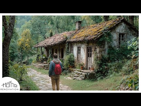 Видео: Найдя заброшенный дом, молодой человек отремонтировал его и превратил задний двор в прекрасный сад