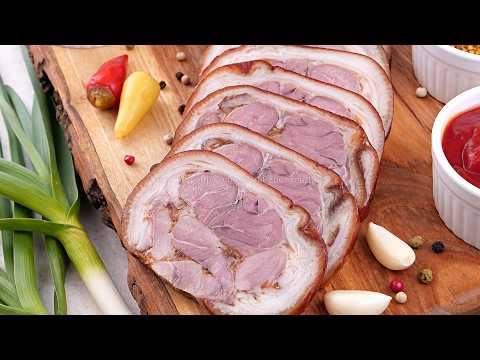 Видео: Для будней и праздников! Прессованный Рулет из свиной Рульки в луковой шелухе! Аппетитная закуска!