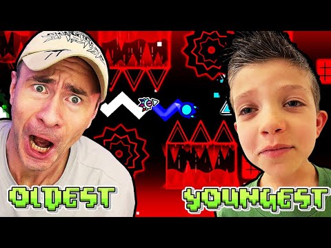 Видео: Самый молодой против самого старого Geometry Dash Pro