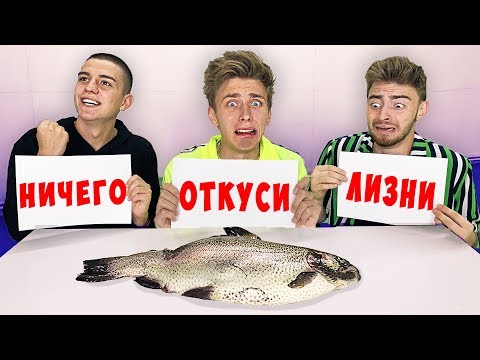 Видео: ОТКУСИ, ЛИЗНИ или НИЧЕГО ЧЕЛЛЕНДЖ !