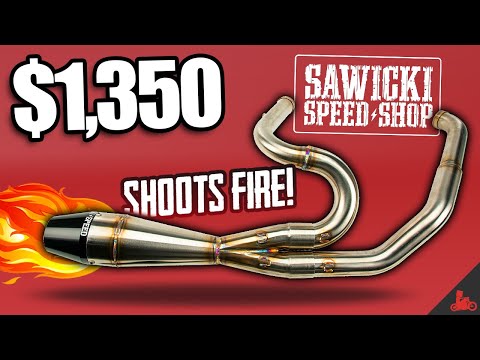 Видео: Выхлоп Sawicki Speed ​​M8 Harley
