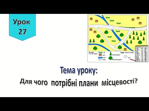 Видео: Урок 27.  Для чого потрібні плани місцевості? Я досліджую світ 4 клас.