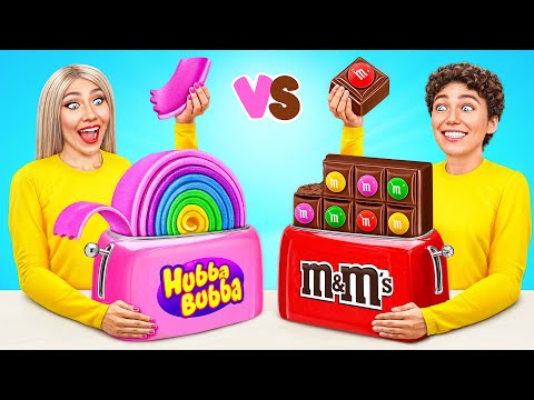 Видео: Жевательная Резинка vs Шоколадная Еда Челлендж | Съедобная Битва от Choco DO