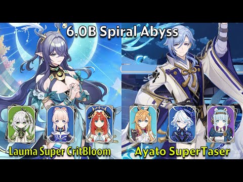 Видео: C1 Laumer Super CritBloom и C0 Ayato SuperTaser - Genshin Impact 6.0-6.1 Spiral Abyss Full Clear
