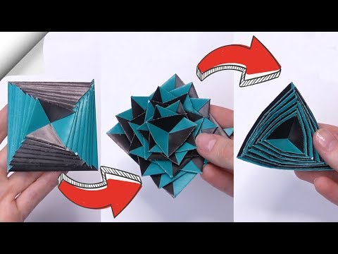 Видео: Бумажная игрушка-антистресс трансформер | DIY ремесел легко
