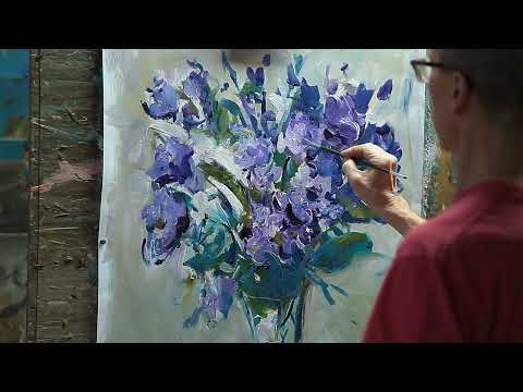 Видео: Работа акриловыми красками на бумаге. Часть 2 .