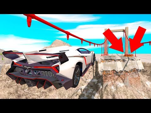 Видео: ВОЗМОЖНО ВЫЖИТЬ? САМЫЙ ОПАСНЫЙ МОСТ! ПЕРЕЛЕТЕЛ ЧЕРЕЗ ОГРОМНУЮ ПРОПАСТЬ НА МОСТУ В BeamNG.drive