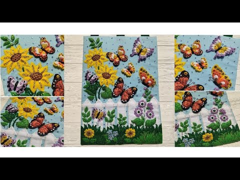 Видео: Фетровый баннер "Butterfly Garden" от Bucilla