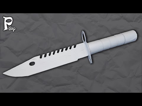 Видео: Как сделать 🗡️ ШТЫК-НОЖ M9 Bayonet из бумаги. Оружие из бумаги . DIY paper Knife CS:GO STANDOFF 2