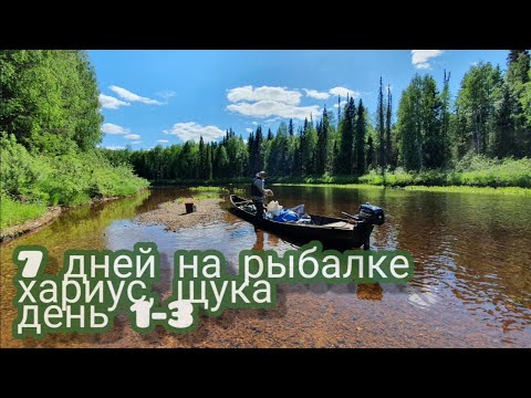 Видео: Рыбалка в Архангельской области. Хариус, щука. Часть 1.