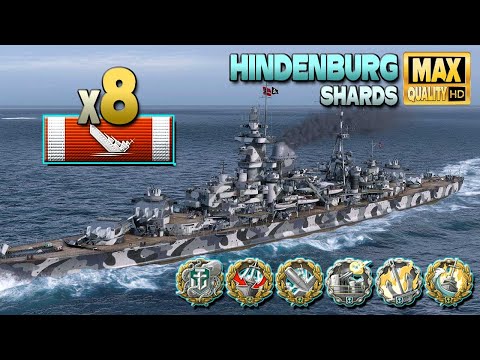 Видео: крейсер Гинденбург с отличной работой на карте Осколки - World of Warships