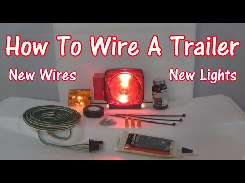 Видео: Как подключить проводку к прицепу, а также новые фары