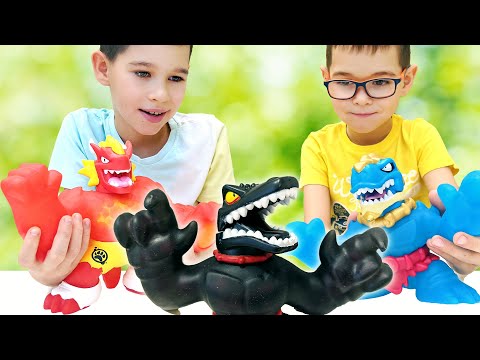 Видео: Игрушки Герои Гуджитсу Боевые челюсти VS Водная атака?