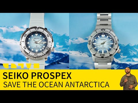 Видео: Спецверсия дайверских механических часов Seiko Prospex Save The Ocean Antarctica Monster & Baby Tuna