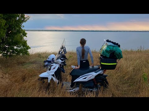 Видео: ДАЛЬНЯК К МОРЮ НА СКУТЕРЕ. 3. ПЕНЗА - ВОЛГОГРАД. НОЧЬ У РЕКИ ВОЛГА.
