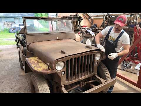 Видео: Первый запуск после оживления JEEP Willys 1942 года! Поедет?