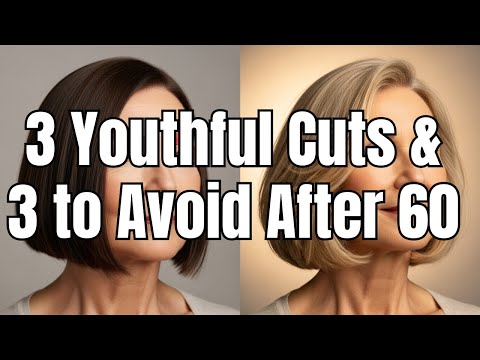 Видео: 3 стрижки, которые сделают вас моложе на много лет, и 3, которых следует избегать женщинам старше...