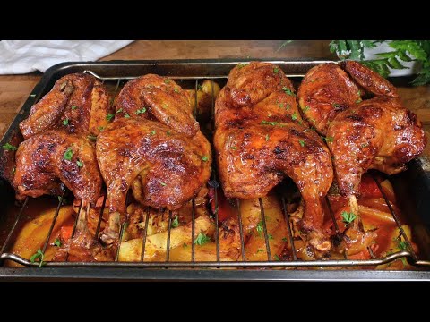 Видео: Простой, быстрый и вкусный рецепт курицы! Запечённая в духовке с овощами🔥