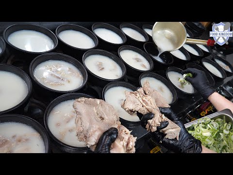 Видео: Экстремальная работа! Готовим корейский мясной суп 24 часа / Корейская уличная еда