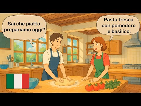 Видео: Легкие итальянские диалоги (15 минут) для начинающих | Музыка, университет, кулинария, магазин для д