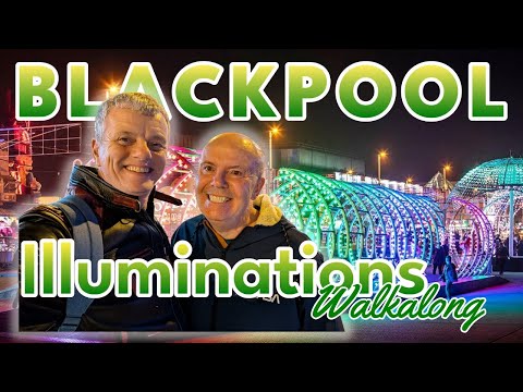 Видео: BLACKPOOL Illuminations 2025 — Ночная прогулка