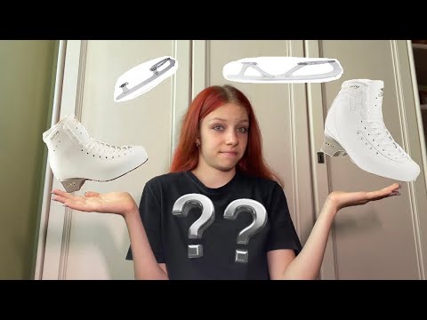 Видео: подбираем коньки⛸️|коньки edea с лезвиями|любительское фигурное катание🖤