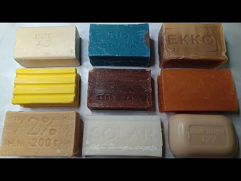 Видео: Soap Cutting🧼ASMR🔪Резка сухого мыла 😍😋Сухое хозяйственное мыло 52