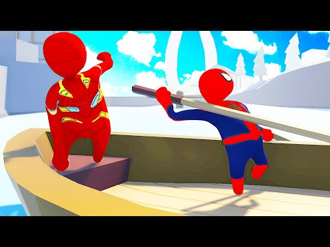 Видео: РАСПРАВИТЬ ПАРУСА ПОПЛЫЛИ HUMAN FALL FLAT пластилиновые герои Володя Человек Паук и Железный Человек