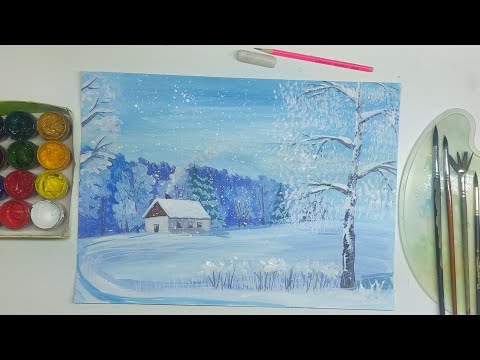 Видео: Зимний пейзаж.