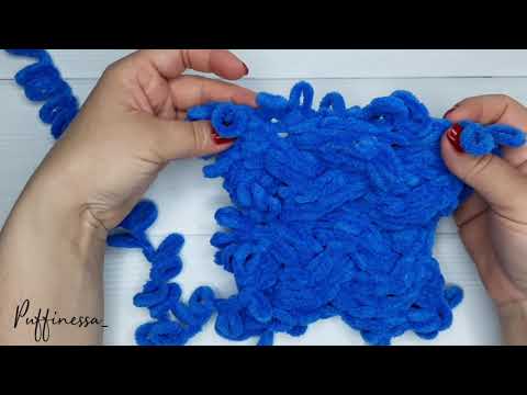 Видео: Обвязка для изделий из пряжи Alize Puffy Fine Ombre Batik