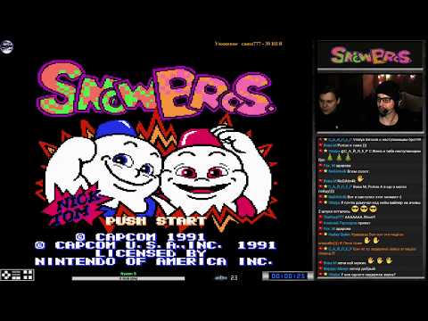 Видео: Snow Bros прохождение | Игра на (Dendy, Nes, Famicom, 8 bit) Capcom 1990 Стрим RUS