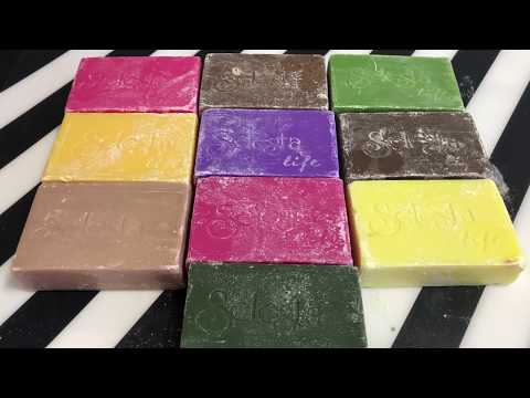 Видео: ASMR Soap/ cutting dry and bright soap/ сухое и яркое мыло
