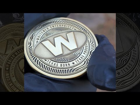 Видео: Стальная мишень и монета с глубокой гравировкой