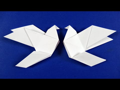 Видео: Как сделать оригами ГОЛУБЯ из бумаги