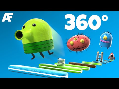 Видео: Doodle Jump на 360° (виртуальная реальность)