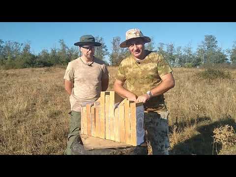 Видео: Сайга-МК 5.45х39 пуля НР на 200м - тест на пробой.