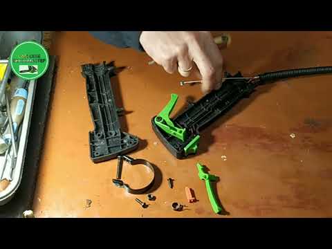 Видео: Ремонт ручки газа бензотримера.