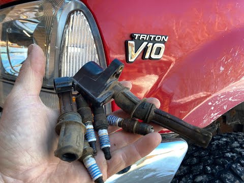 Видео: Проблемы с зажиганием в двигателе Ford F-250 Super Duty 6,8 л V-10 2003 г. — ослабленные свечи за...