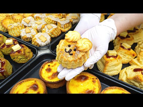 Видео: Корейская еда! Собачий хлеб, яичный тарт, приготовленный из свежих яиц