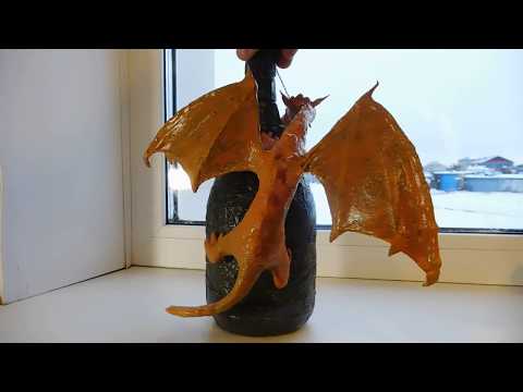 Видео: DIY Декупаж бутылки "Башня Дракона" / Decoupage bottles "Dragon Tower"